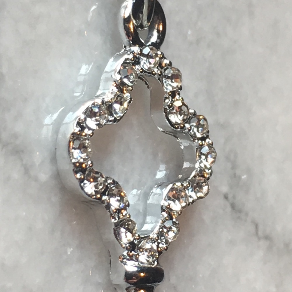Crystal Rhinestone Key Necklace - Picture 5 of 14